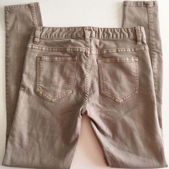 Free People Distressed Tan Skinny Pant 26 - Picture 3 of 6